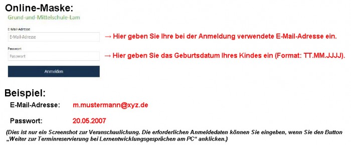 Buchungssystem Lernentwicklungsgespraeche PC